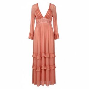 Boho Freepeople Coral Maxi Dress New, Never worn